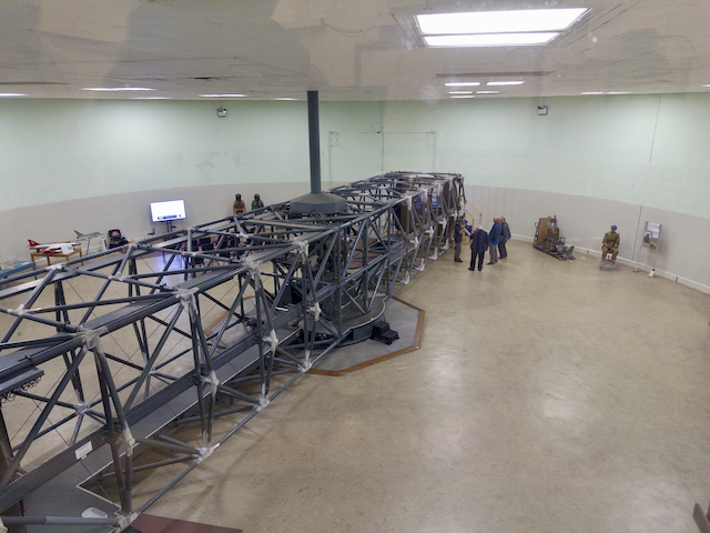 View of the centrifuge from the control room